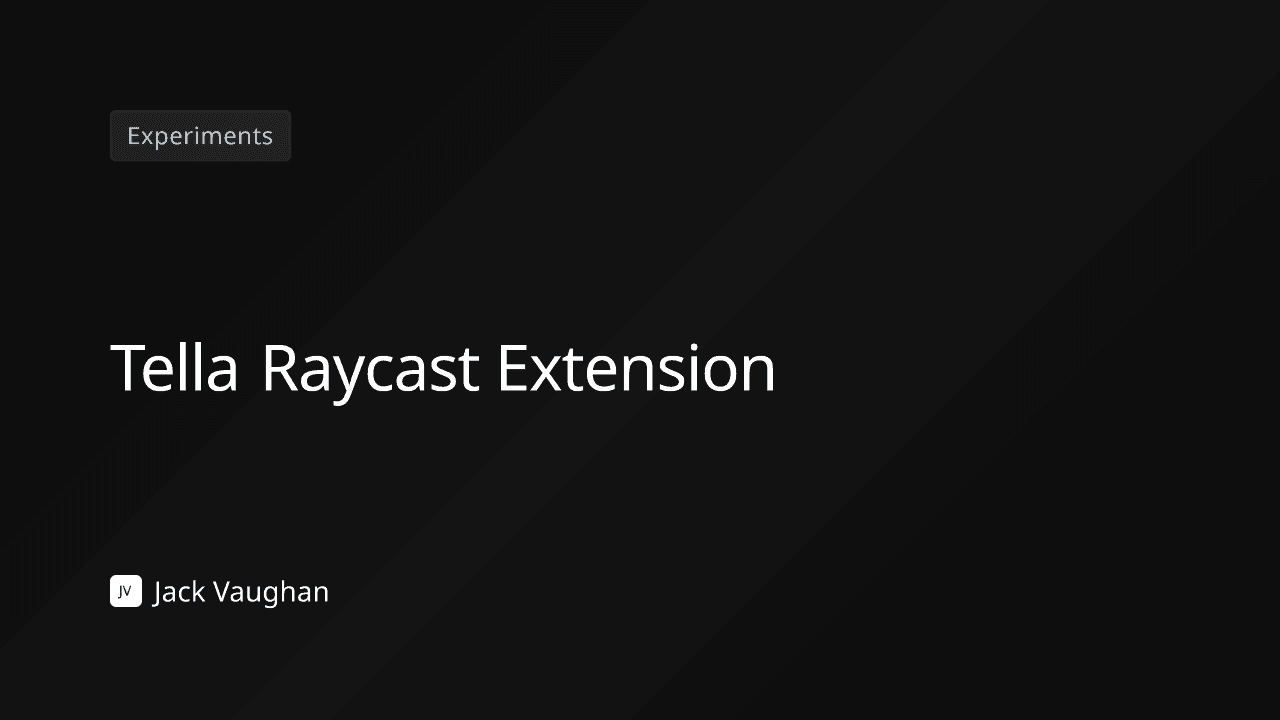 Tella Raycast Extension