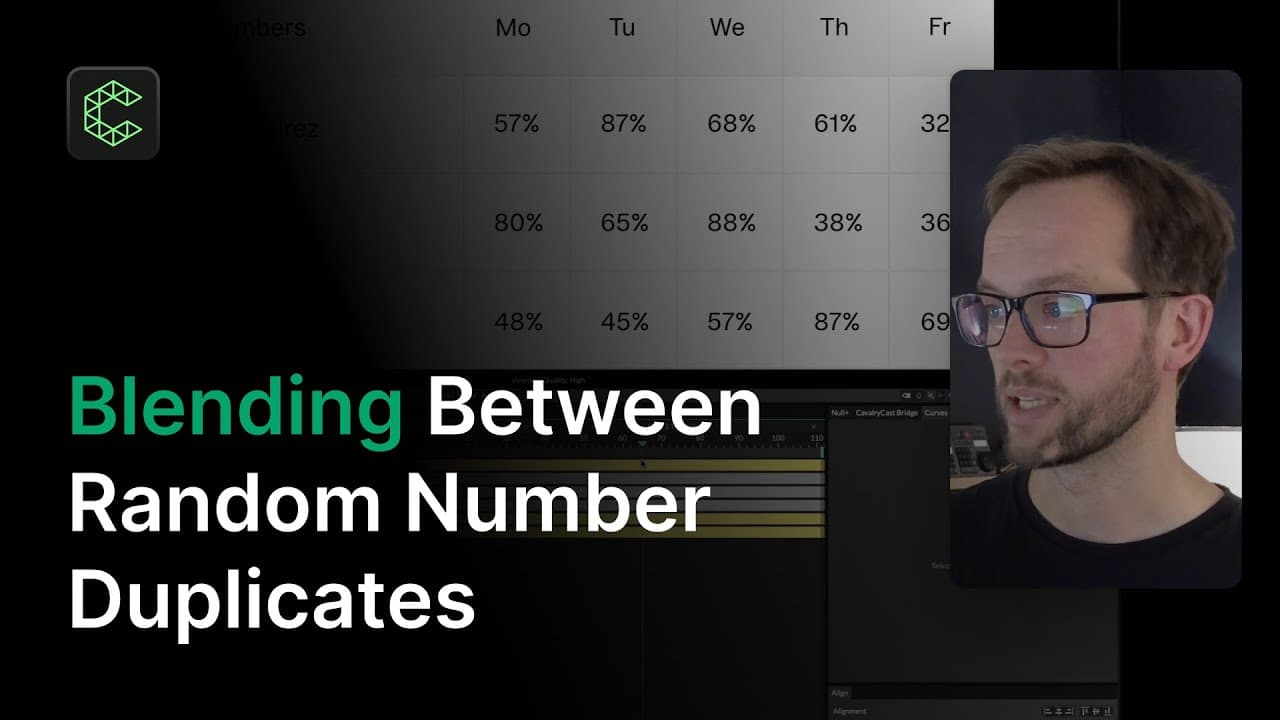 Blending Between Random Number Duplicates in Cavalry