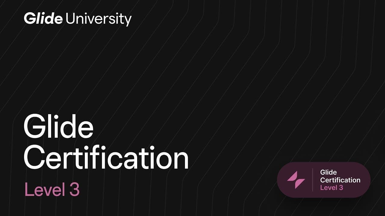 Glide Certification Level 3