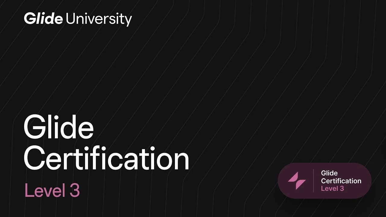 Glide Certification Level 3